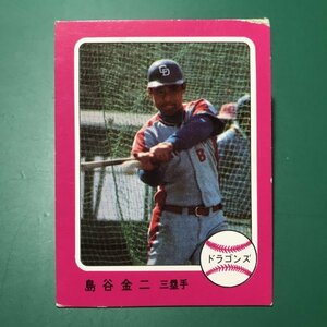 1976年　カルビー　プロ野球カード　76年　357番　中日　島谷　【管C08】