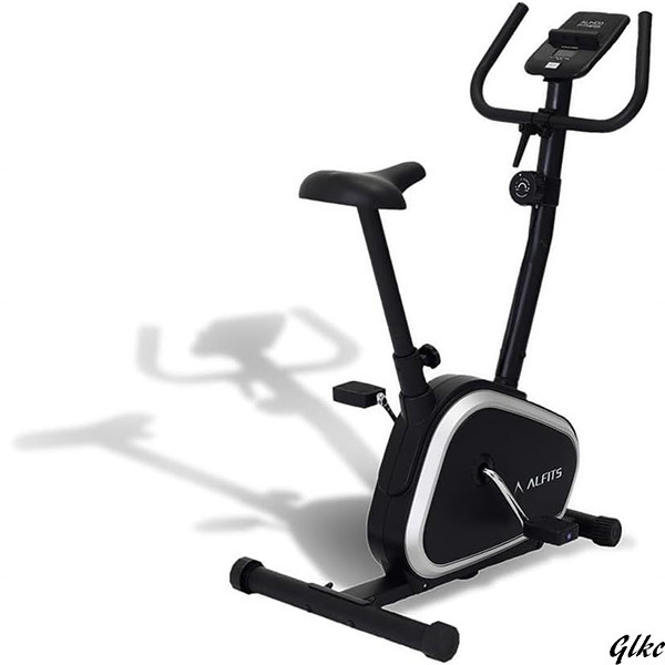 ダイエット　フィットネス　健康　トレーニング　ブラック　フィットネスバイク　アプリ　タブレットトレー付き　室内　静音　黒
