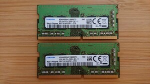 SAMSUNG PC4-21300 DDR4-2666 16GBセット(8GB×2枚) ノートPC用メモリ SO-DIMM M471A1K43CB1-CTD