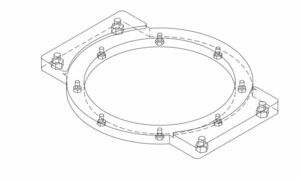 外径165mm 内径140mm対応　スズキ　ジムニー　JB64 JB74 リアスピーカー　バッフル　シエラ