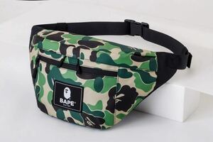 【5点出品!!】BAPE◆A BATHING APE／迷彩カモ◆ア ベイシング エイプ◆大容量ボディバッグ◆CAMO／カモ／付録ノベルティ