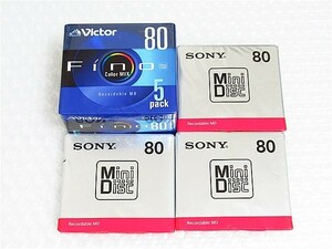 ※ジャンク品 未開封■即決■SONY VICTOR ソニー ビクター FINO MD 80 Recordable Mini Disc 合計8枚セット