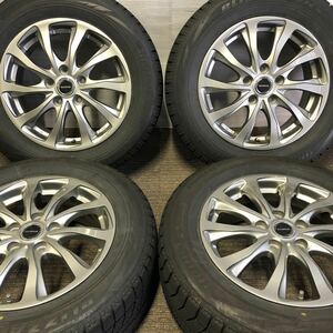 215/60R16 BRIDGESTONE/VRX 2019年製 BALMINUM 16インチ 6.5J ＋54 114.3 5H ブリヂストン スタッドレス 4本 ヴェゼル オデッセイ