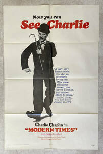 US版1shポスター『モダン・タイムス / Modern Times 』（R1972年）チャールズ・チャップリン 