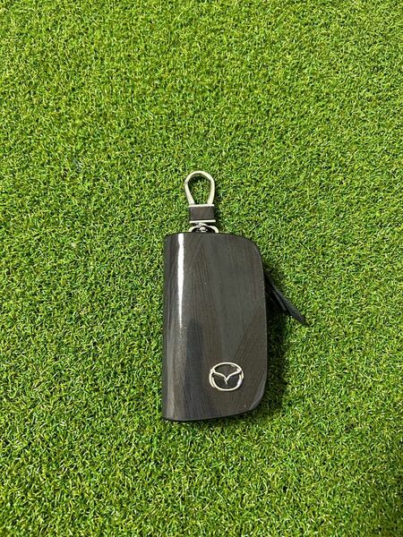 マツダ Mazda スマートキーケース 贅沢 キーバッグ 本革 黒