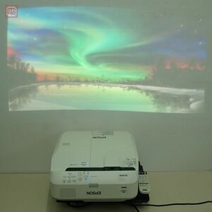 ★EPSON ビジネスプロジェクター EB-685W H744D LCD PROJECTOR エプソン リモコン付 現状品【40