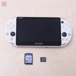 1円〜 PS Vita 本体 グレイシャー・ホワイト PCH-2000 ソニー SONY ソフト+64GBメモリーカード付 動作確認済【10