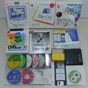 Apple Macintosh Mac os 7.6/X/漢字Talk 7.5/Microsoft Office98 Macintosh Edition/FreeStyle 等 まとめてセット ジャンク【40