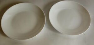 ★白い皿　2枚　プレート　直径20ｃｍ　高さ2.5ｃｍ　★中古美品