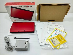 【1円スタート】ニンテンドー3DSLL 本体 レッド/ブラック 任天堂 SPR-01 動作確認済 3DS LL 