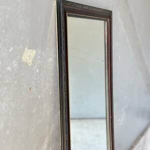 古木 アンティーク ヴィンテージ ミラー 鏡 古材 無垢材 経年 古家具 インテリア ディスプレイ 大型 木製フレーム 姿見の画像6