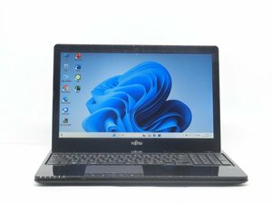 Win11H/カメラ内蔵/15.6型/薄型ノートPC/爆速SSD256GB/8GB/5世代i3/FMV　AH45/W 新品無線マウス　HDMI USB3.0　WPS office2搭載