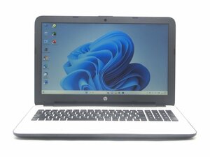 最新Win11Pro/カメラ内蔵/中古/15型フルHD/ノートPC/新品SSD256GB/8GB/AMD　E2-7110/HP　15-ba001AU　 　新品無線マウス WPS office2搭載