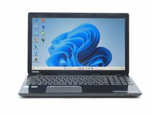 Win11Pro/カメラ/中古15.6/ノートPC/新品SSD256GB/8GB/Cel847/TOSHIBA　T553/37JB　HDMI/無線WIFI/Bluetooth/テンキー　WPS office2搭載