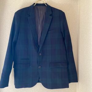 TK Takeo Kikuchi TAKEOKIKUCHI внешний жакет tailored jacket проверка зеленый 4 размер снижение цены 