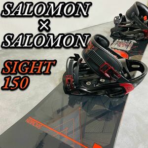 美品　SALOMON サロモン　SIGHT 初心者　スノーボード　ビンディングセット　スノボ　150 PACT パクト