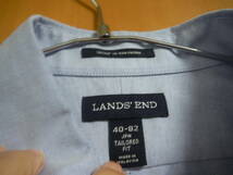 ランズエンド　オックスフォード　BDシャツ　サックス　40‐82　ノーアイロン_画像2