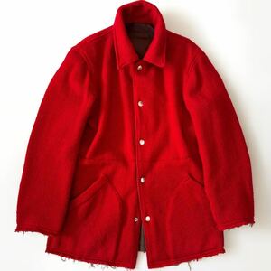 AD2002 COMME des GARCONS HOMME 断ち切り ニット リバーシブル ジャケット ブルゾン コート アーカイブ コムデギャルソン オム プリュス