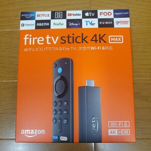 ◇新品未開封　新品未開封　Fire TV Stick 4K Max Alexa対応音声認識リモコン(第3世代)付属　【Wi-Fi6 4K HDR】