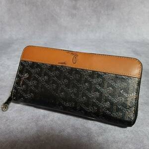 GOYARD　ゴヤール　正規品　男女兼用　金運↑　本革　レザー　 マティニョン　GM　ヘリンボーン　ラウンドファスナー長財布　ウォレット