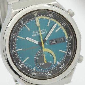 1円 SEIKO セイコー スピードタイマー 6139-7060 自動巻 動作品 エメラルドグリーン KE110318T（EE 102）