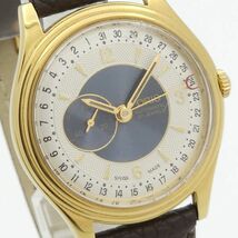 1円 ORIS オリス ポインターデイト 7461 自動巻 動作品 裏スケ ツートン KN1117T（GG 14）_画像1