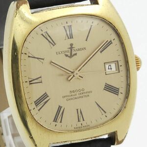 1円 ULYSSE NARDIN ユリスナルダン クロノメーター 36000 自動巻 ジャンク品 KN1120T（GG 44）