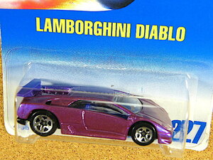 即決! 1992 HW ☆ ランボルギーニ ディアブロ 紫 5スポークホィール LAMBORGHINI DIABLO ブルーカード