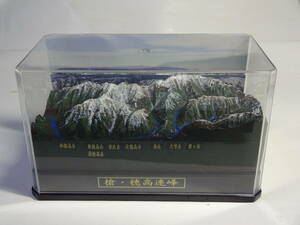 山岳模型　槍・穂高連峰　槍ヶ岳から西穂高岳　　立体地図 背景CG画像付　