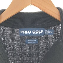 古着 ラルフローレン Ralph Lauren POLO GOLF ポロゴルフ コットンニットハーフボタンセーター メンズM /taa001491_画像3