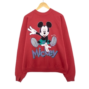 古着 90年代 FRUIT OF THE LOOM MICKEY MOUSE ミッキーマウス キャラクタースウェットシャツ トレーナー USA製 メンズXXL /eaa395938