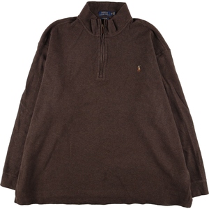 古着 ラルフローレン Ralph Lauren POLO RALPH LAUREN コットンニットハーフジップセーター メンズXXL /eaa394816