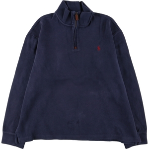 古着 ラルフローレン Ralph Lauren POLO RALPH LAUREN コットンニットハーフジップセーター メンズXL /eaa394801