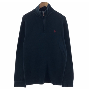 古着 ラルフローレン Ralph Lauren POLO by Ralph Lauren コットンニットハーフジップセーター メンズXL /eaa380512