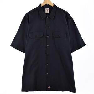 古着 ディッキーズ Dickies 半袖 ワークシャツ メンズXXL /eaa276821 【LP2311】