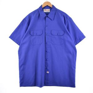 古着 ディッキーズ Dickies 半袖 ワークシャツ メンズXL /eaa325470 【LP2311】