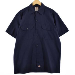 古着 ディッキーズ Dickies 半袖 ワークシャツ メンズL /eaa256862 【LP2311】