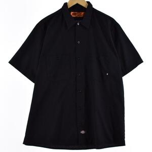 古着 ディッキーズ Dickies 半袖 ワークシャツ メンズL /eaa249974 【LP2311】