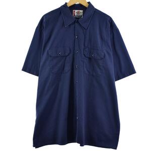 古着 ディッキーズ Dickies 半袖 ワークシャツ メンズXXL /eaa241212 【LP2311】