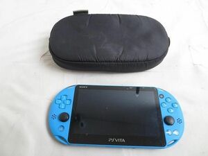 【同梱可】中古品 ゲーム PS Vita 本体 PCH-2000 ブルー 動作品 カバーケース付き