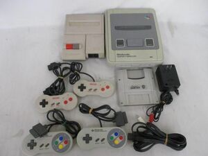 【同梱可】中古品 ゲーム HVC-101 ニューファミコン AV仕様・ SHVC-001 スーファミ 本体 動作品 2点グッズセット