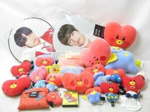 【同梱可】中古品 韓流 防弾少年団 BTS テテ のみ BT21 TATA ぬいぐるみ ポーチ うちわ 等 グッズセット