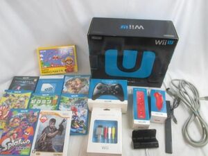 【同梱可】中古品 ゲーム Wii U 本体 32GB ブラック 動作品 スプラトゥーン バイオハザード ソフト コントローラー