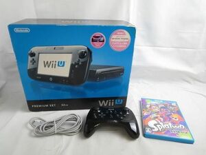 【同梱可】中古品 ゲーム Wii U 本体 WUP-101 32GB PROコントローラー ソフト スプラトゥーン グッズセット