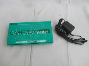 【同梱可】中古品 ゲーム ゲームボーイ 本体 pocket MGB-001 グリーン 箱取説付き 動作品 ACアダプター付き