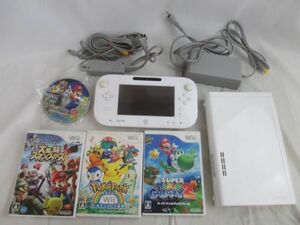 【同梱可】中古品 ゲーム Wii U 本体 WUP-101 32GB ホワイト 動作品 ソフト付き スマッシュブラザーズ 他