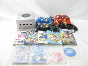 【同梱可】中古品 ゲーム ゲームキューブ 本体 DOL-001 シルバー コントローラー 周辺機器 マリオパーティー 4 他 ソ