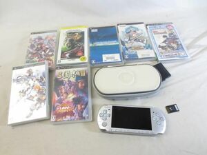 【同梱可】中古品 ゲーム PSP 本体 PSP3000 シルバー 動作品 ソフト モンスターハンターポータブル 2ndG 等 グッズセ