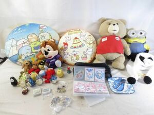 【まとめ売り 中古品】 ホビー ミニオン エルモ トトロ ポケモン 他 ぬいぐるみ ハンカチ 等 グッズセット