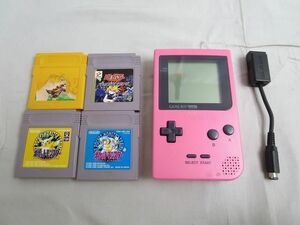 【同梱可】中古品 ゲーム ゲームボーイ 本体 MGB-001 ピンク 動作品 ソフト ポケットモンスター 青 ピカチュウ 等 グ